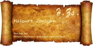 Halpert Zselyke névjegykártya